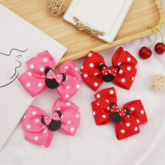 Qearl mouse ears clips with 6 cm alligator clips for secure wear