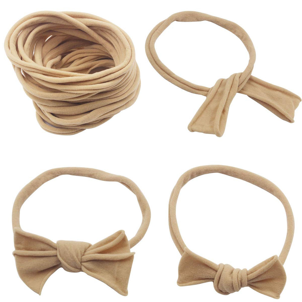 Qearl bows nylon headbands for newborns and delicate styling