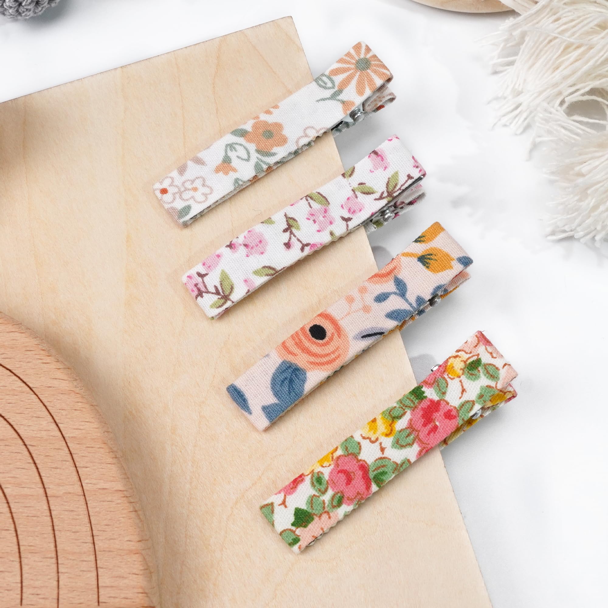 Qearl baby shower prop or family photo prop with vibrant floral clips.