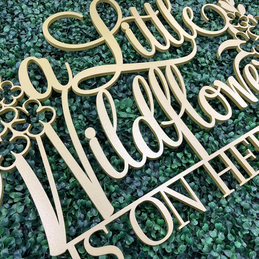 QENWWENG A Little Wildflower sign baby shower decoration showcases whimsical charm for celebrations