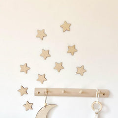 QENWWENG boho nursery star wall decor cluster creates a calming ceiling focal point for nurseries