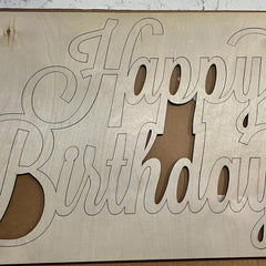 QENWWENG Happy Birthday Wood Sign adds an elegant wall display to any party backdrop