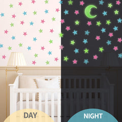 QEOCP Glow in the Dark Stars green moon adds whimsical night light