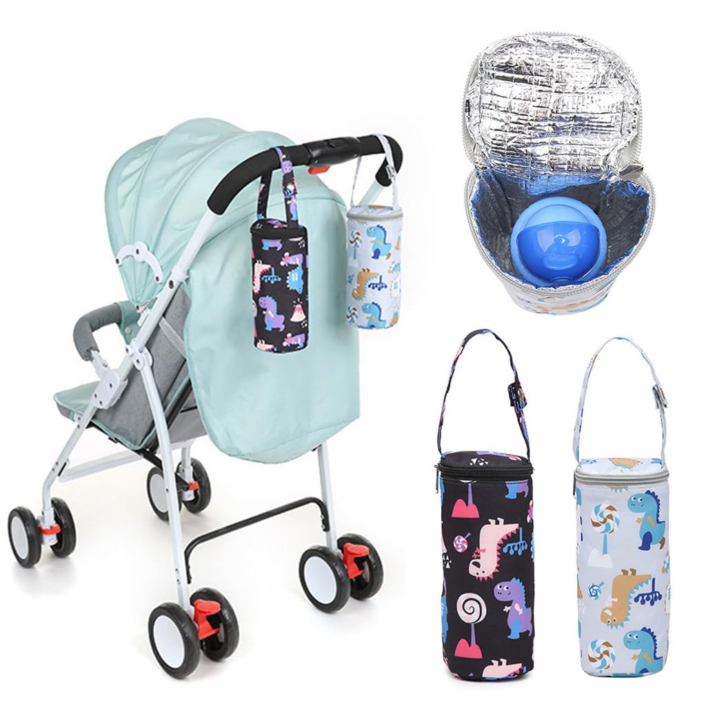 QERPON milk water warmer bag grey highlights insulated heat for travel.