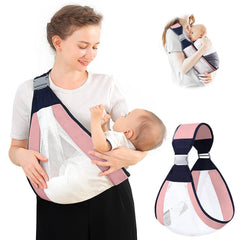 QETRABONE baby sling pink breathable mesh for all-season comfort