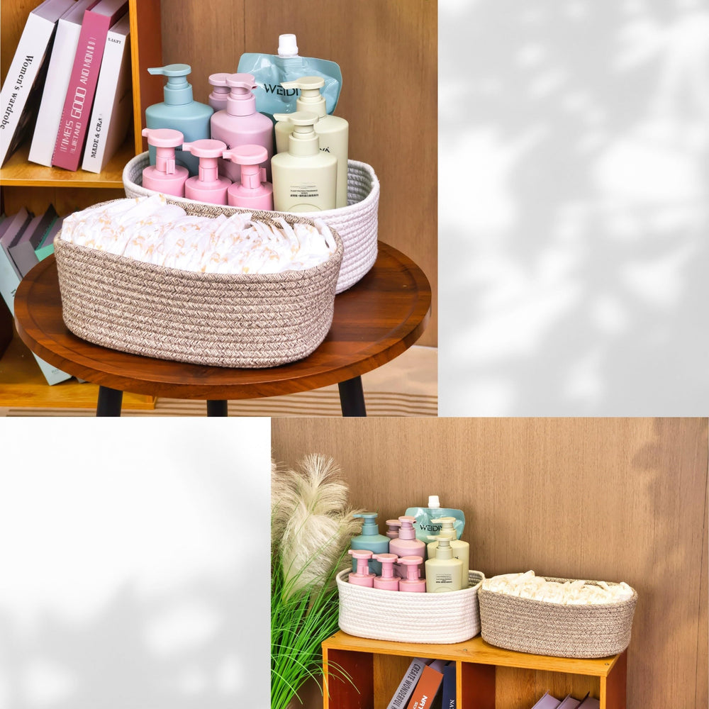 QFLQFL office organization basket keeps supplies within reach.