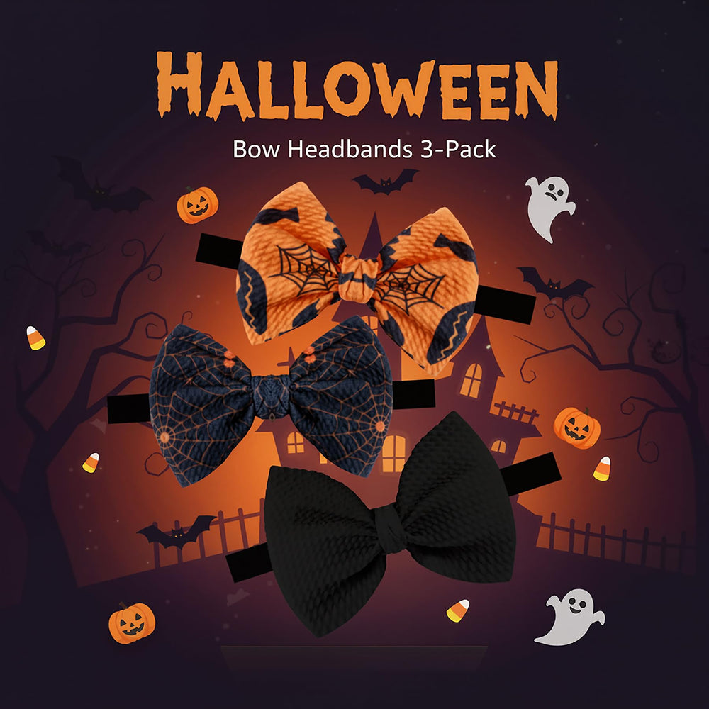 QFV 3-pack baby bows, easy mix-and-match for different looks.