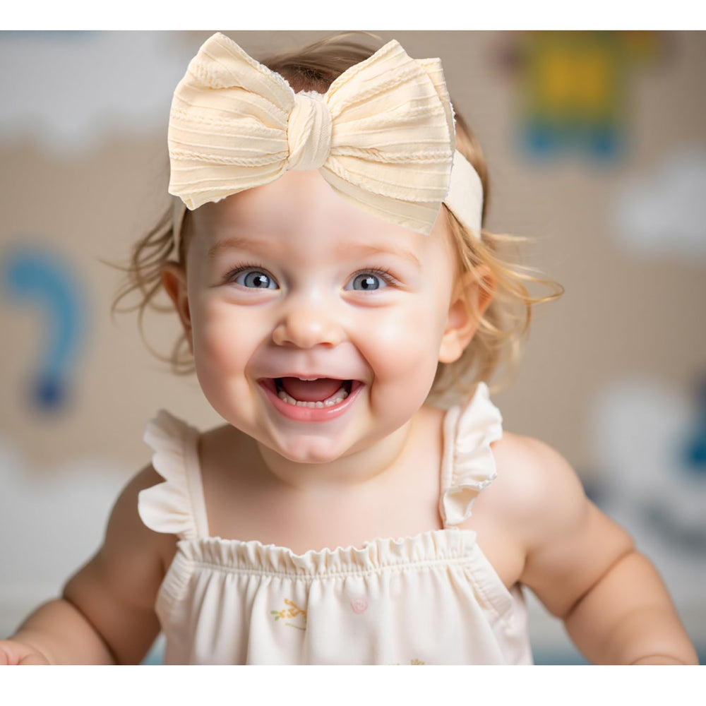 QFV baby girl bows double bows design adds cute styling for outfits.