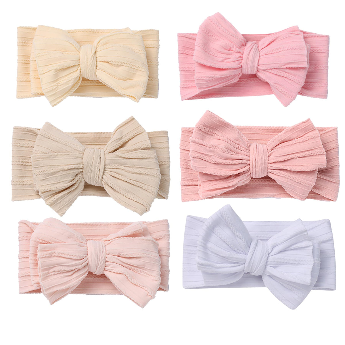 QFV baby girl bows headband soft material for gentle wear and photos.