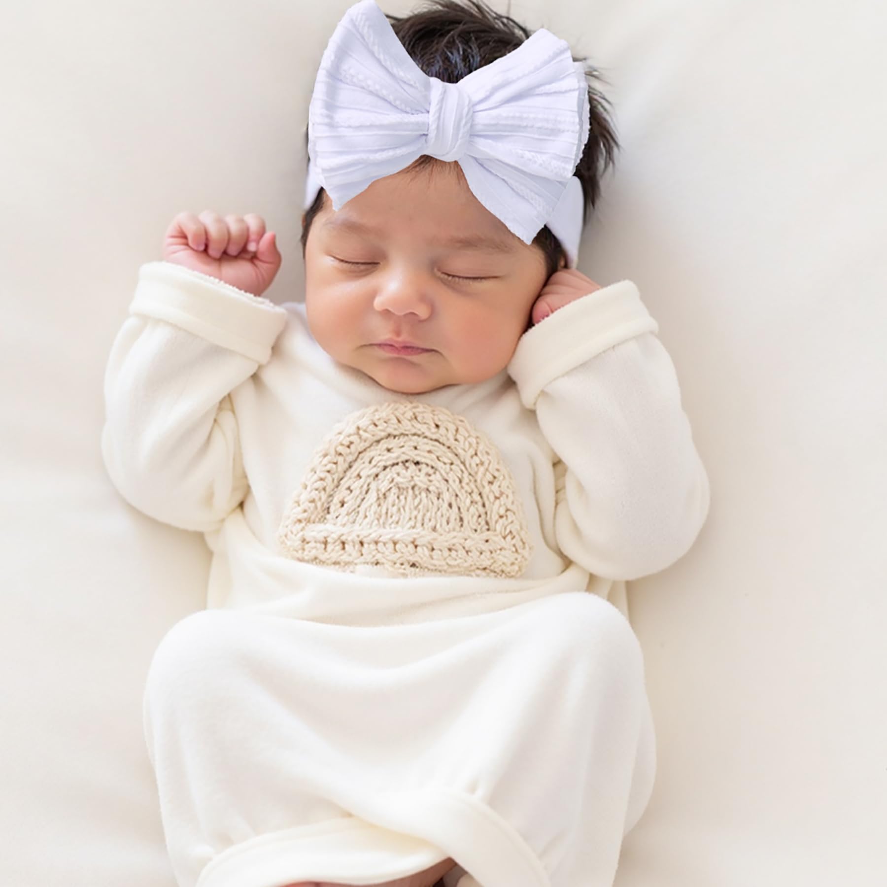 QFV Baby Girl Bows infant headband as versatile outfit accessory