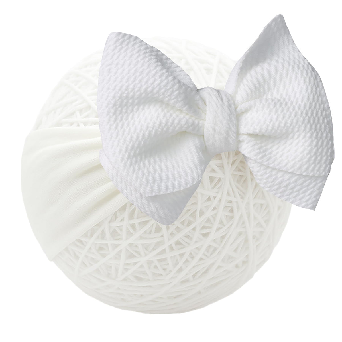 QFV double bows headband in bright colors for newborn photos.