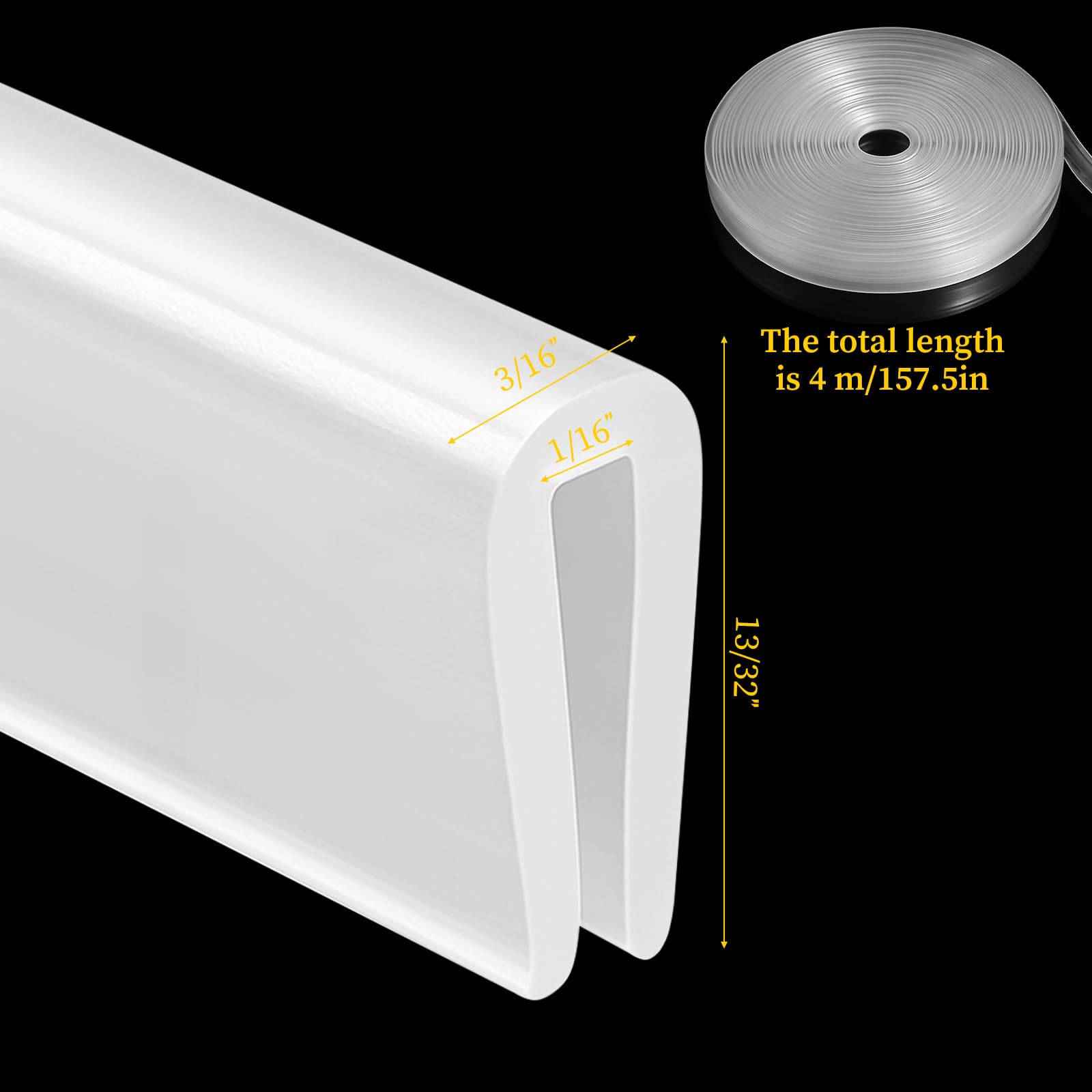 QfwdfcTrenz-u-channel edge protector closeup shows flexible fit for curved surfaces.