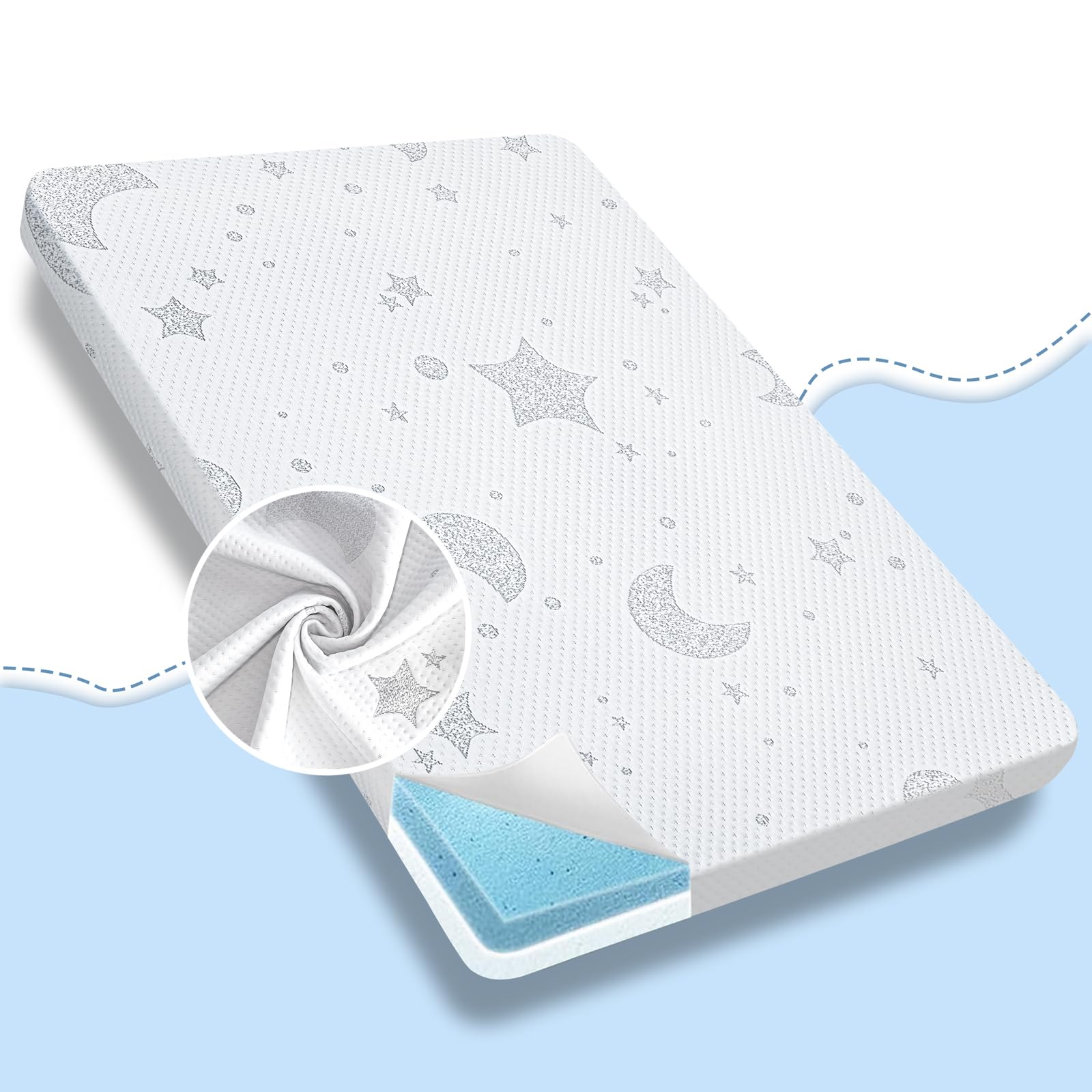 QHUCBAEG pack n play mattress 38x26 fits most playards for convenient sleep surface
