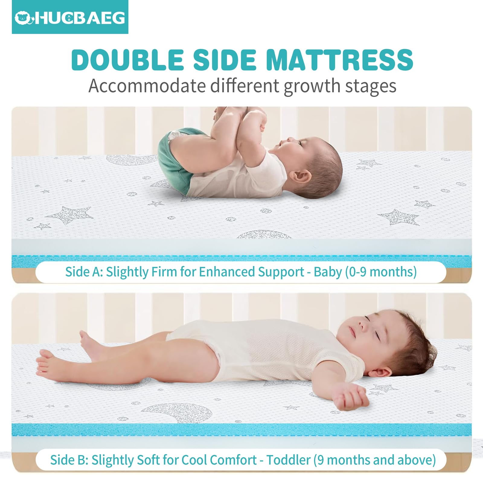 QHUCBAEG anti-slip bottom keeps mattress in place