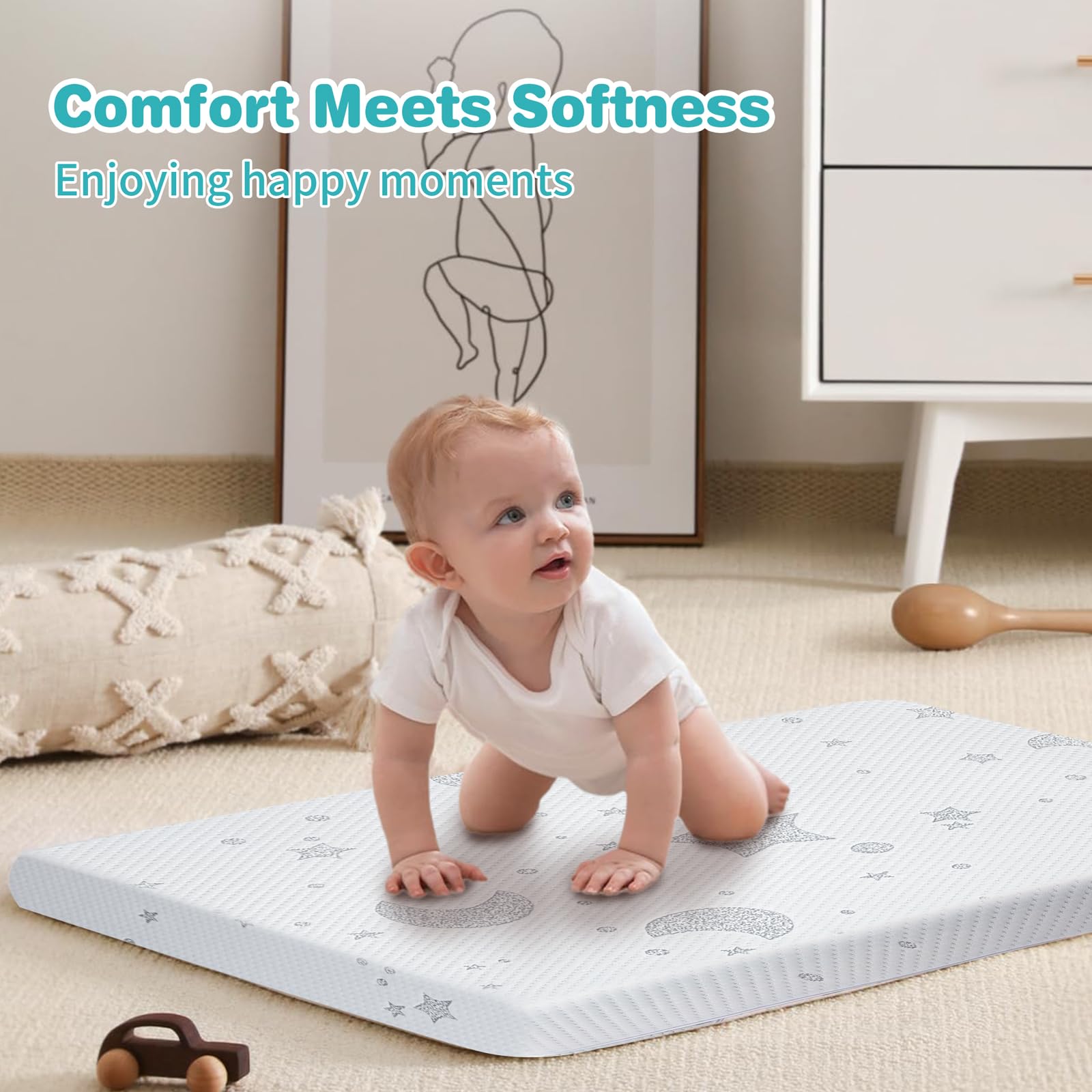 QHUCBAEG memory foam layer reveals dual-sided softness