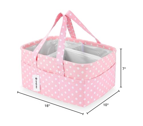 QiANBiRD changing table nursery basket supports bedside diapering and easy reach