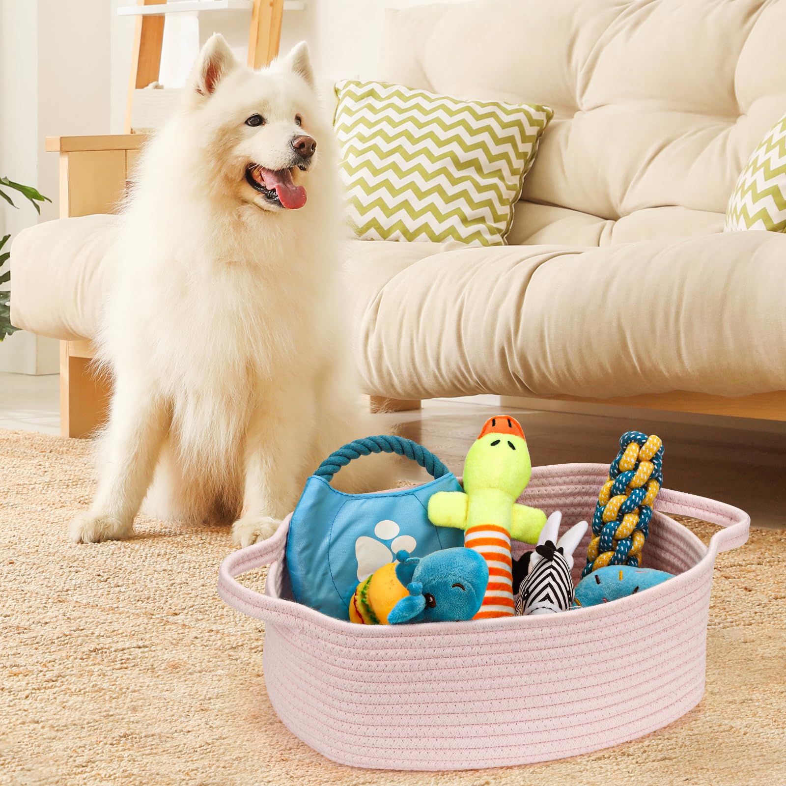 QiANBiRD collapsible rope basket saves space when not in use
