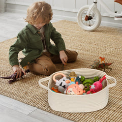 QiANBiRD basket close-up highlights sturdy handles for effortless carrying.