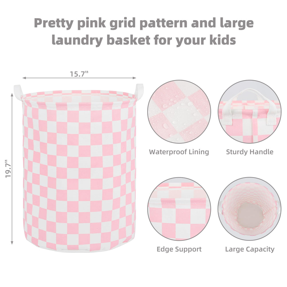 QiANBiRD floral laundry basket closeup highlights stylish design for nursery or home decor.