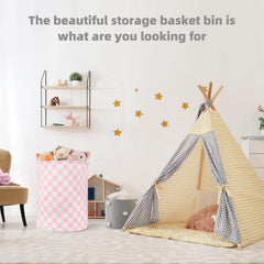 QiANBiRD foldable laundry basket flat demonstrates space-saving storage when not in use.