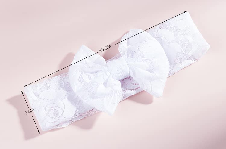 Qiansail baby headband worn on newborn demonstrating gentle soft stretch fit
