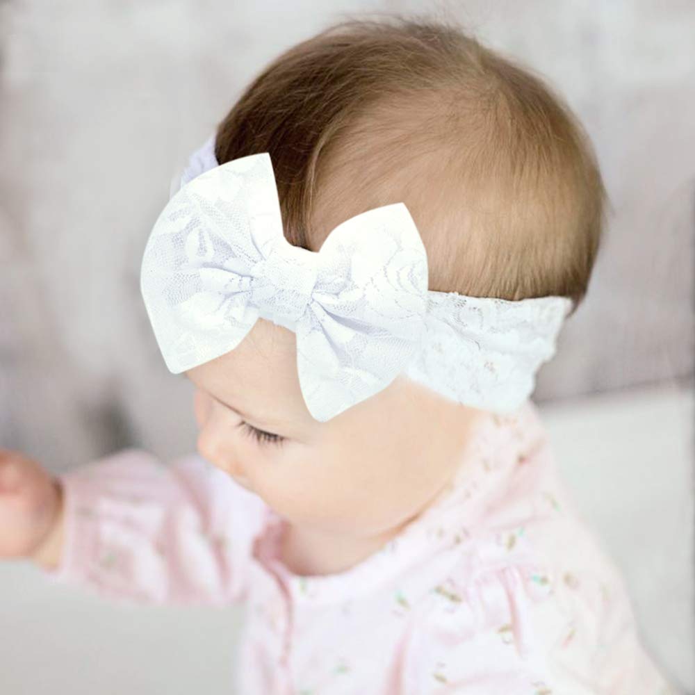 Qiansail elastic headband with lace knot detail in black for lightweight comfort.