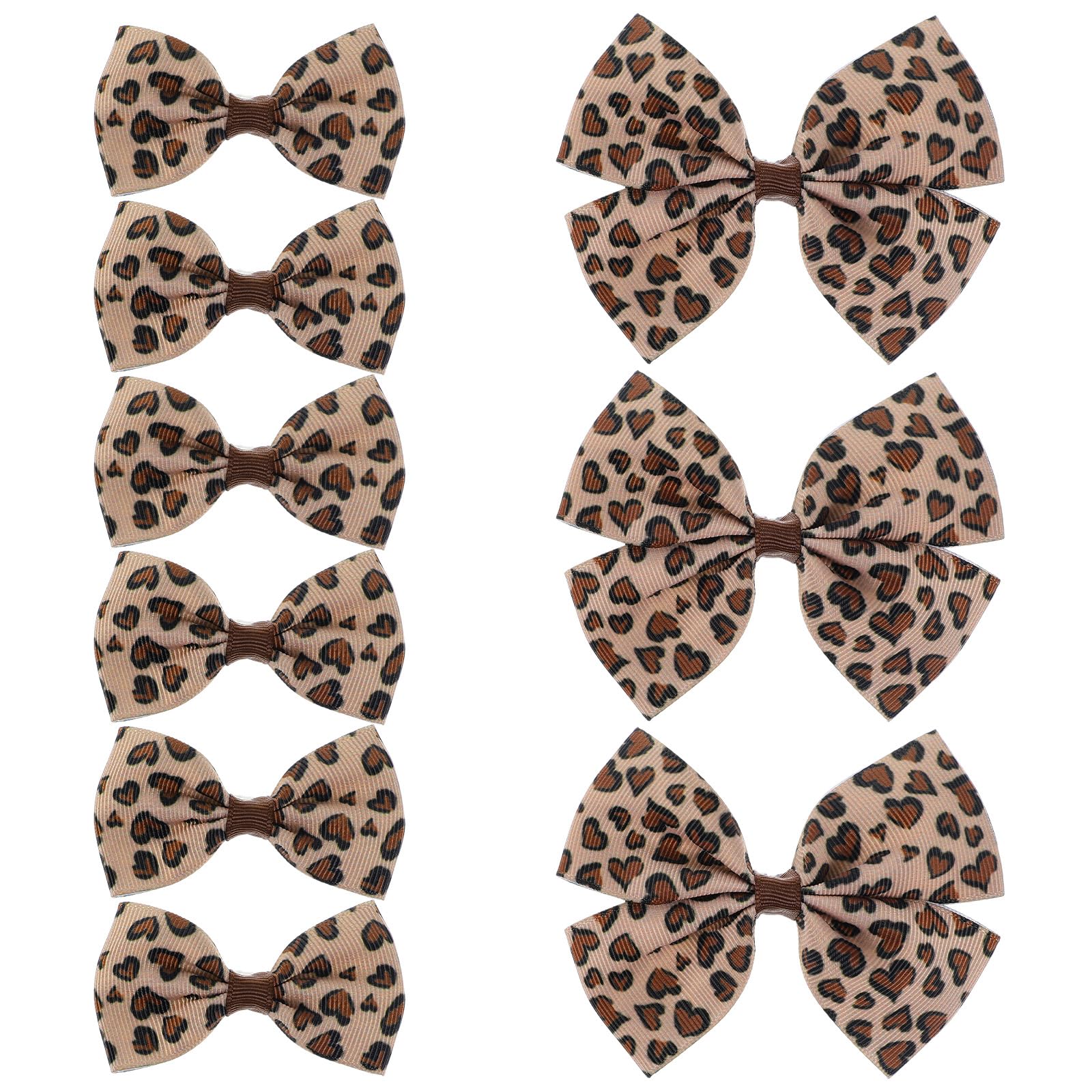Qianyu leopard hair bow clip large cheetah print; everyday wear