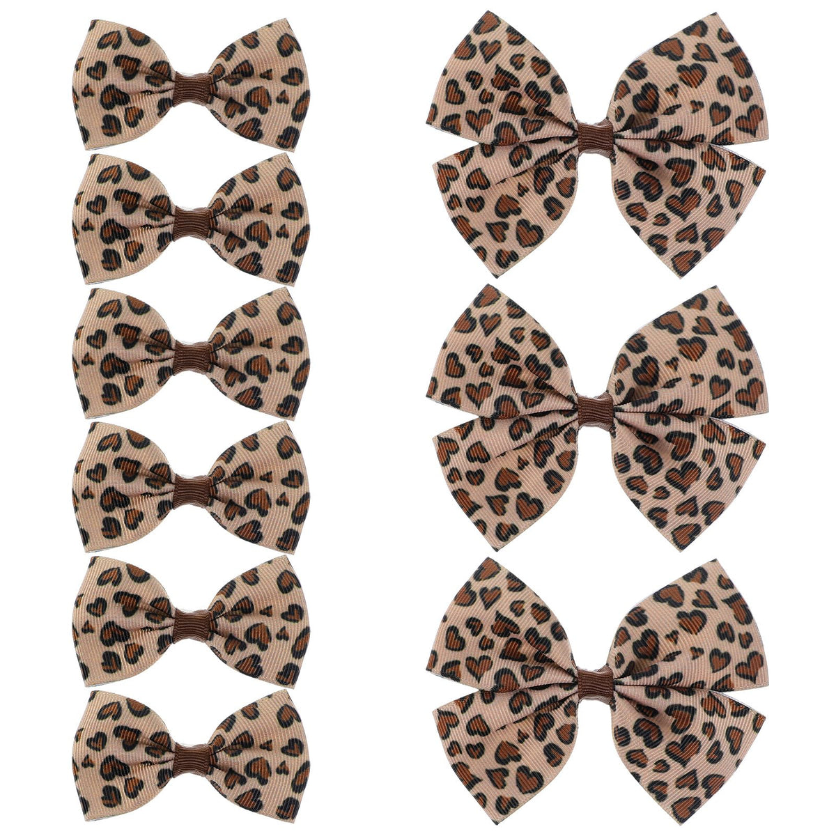 Qianyu leopard hair bow clip large cheetah print; everyday wear