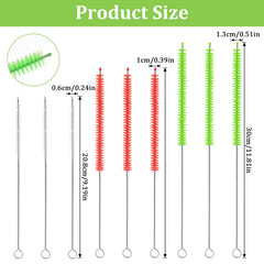 Qianyu red straw-cleaner-brush 12in ideal for hard-to-reach interiors.