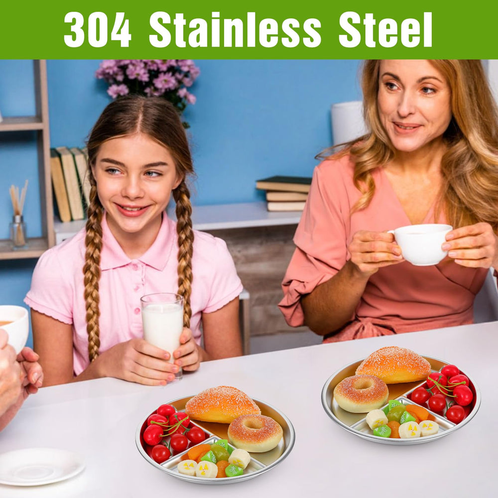 Qianyu unbreakable metal dish demonstrates durability for kids, campers, and busy families.