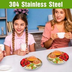 Qianyu unbreakable metal dish demonstrates durability for kids, campers, and busy families.