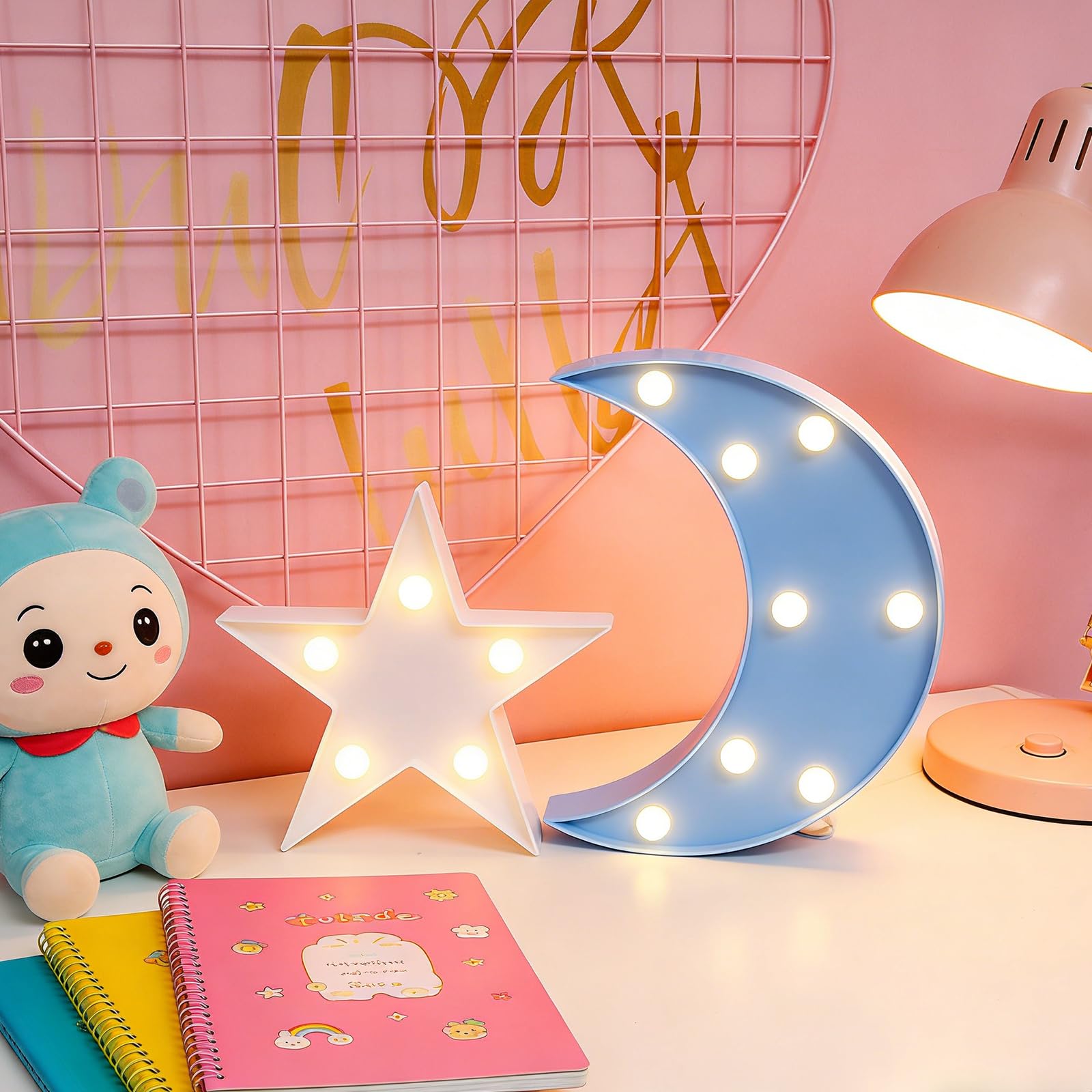 QiaoFei hanging hook moon star blue for easy wall display