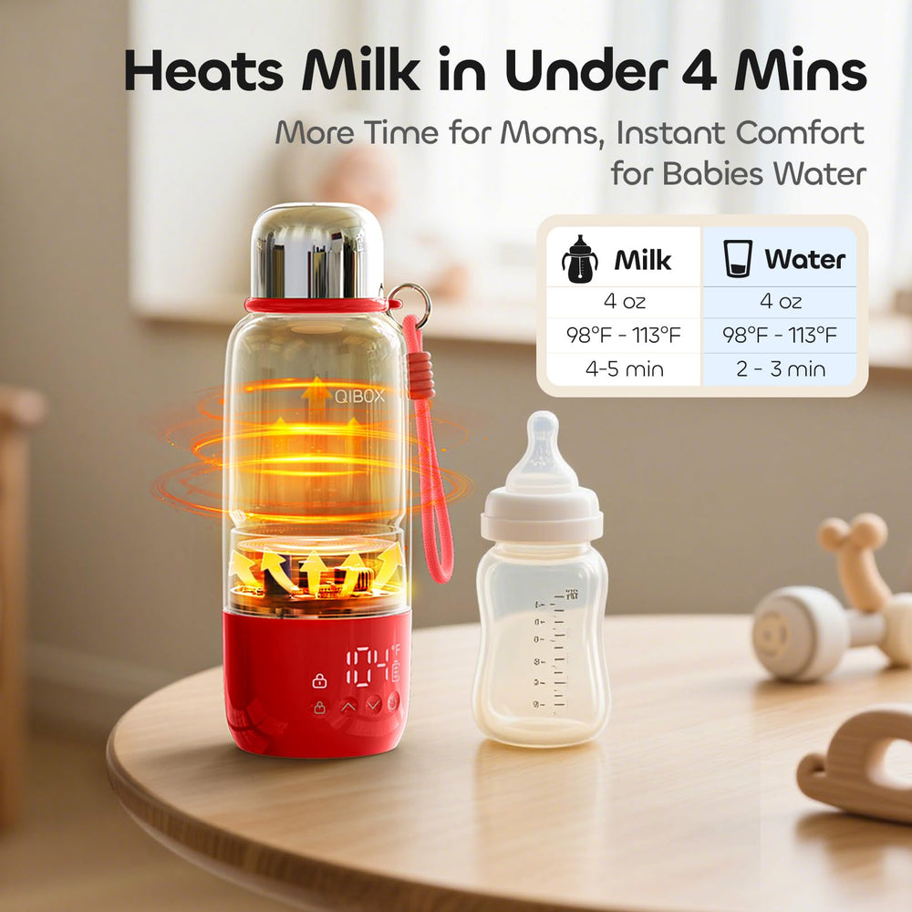 QIBOX bottle warmer uses SUS316L material for safe, hygienic feeding experiences