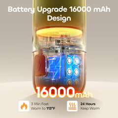 QIBOX heating speed graphic highlights 120W power