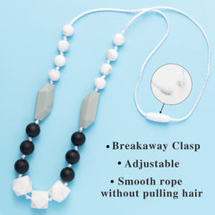 QIMGIC teething necklace style variation 02 features dual textures for extended play