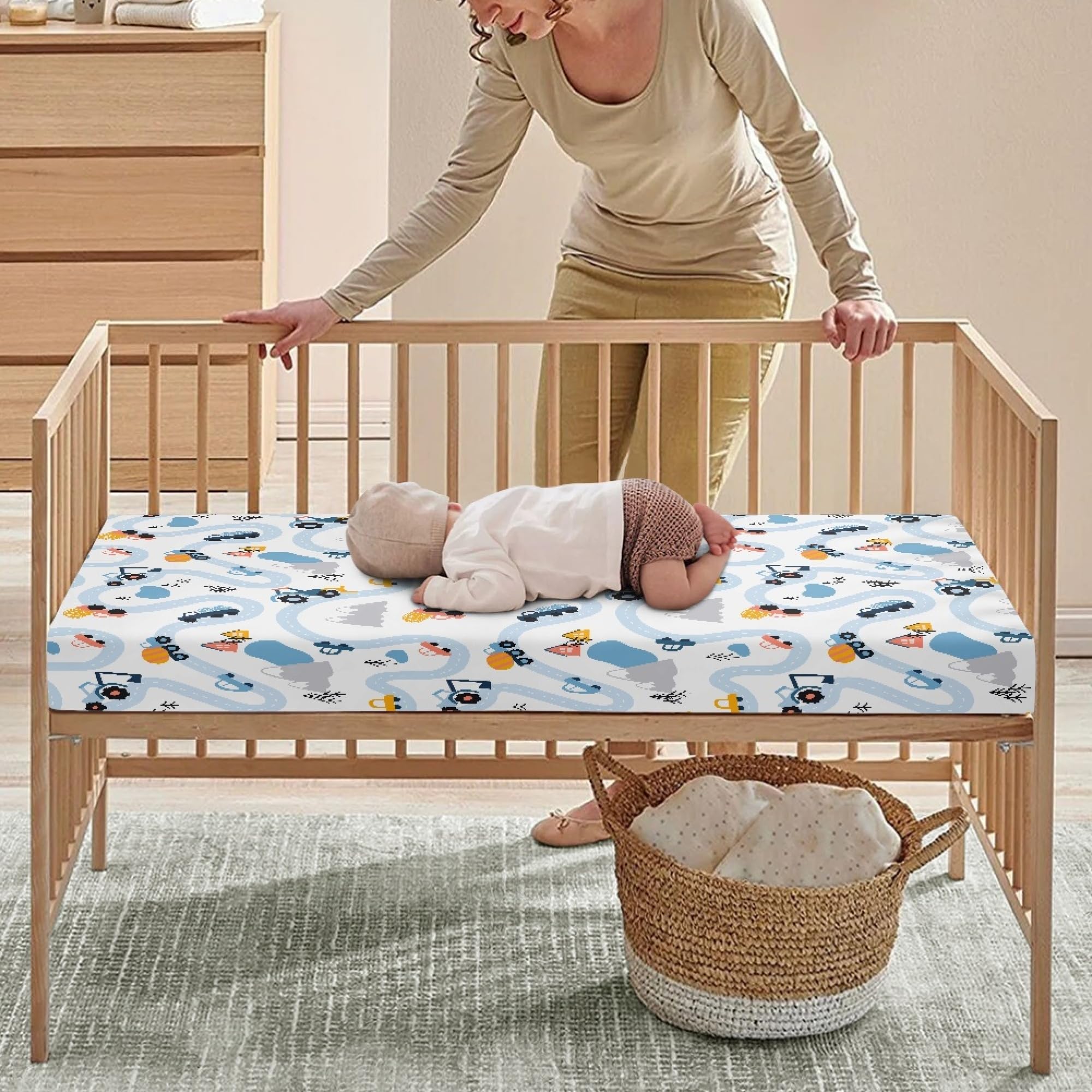 QINBEIDU fully-elastic edge keeps sheet in place during wriggly nights.