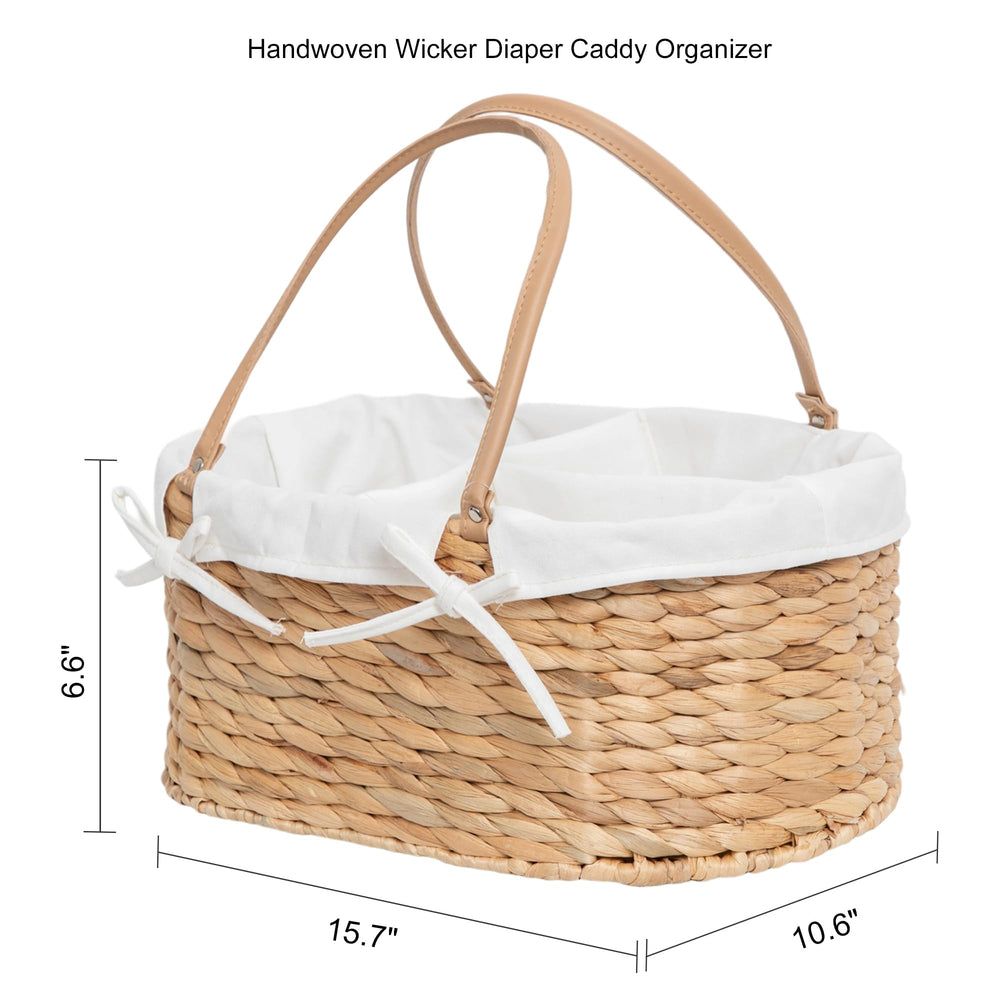 QINGTUHOME nursery bedside caddy keeps essentials within arm's reach.