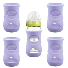 QinSuiKai silicone sleeve on Avent natural bottle enhances grip and protection.