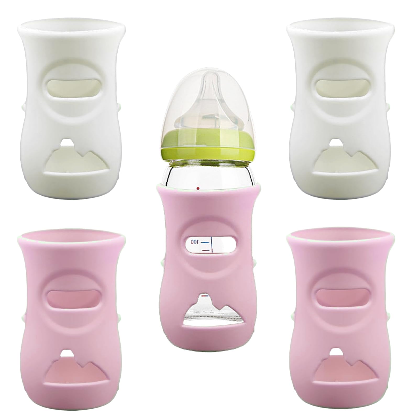 QinSuiKai silicone sleeves fit Avent natural bottles for safe compatibility.
