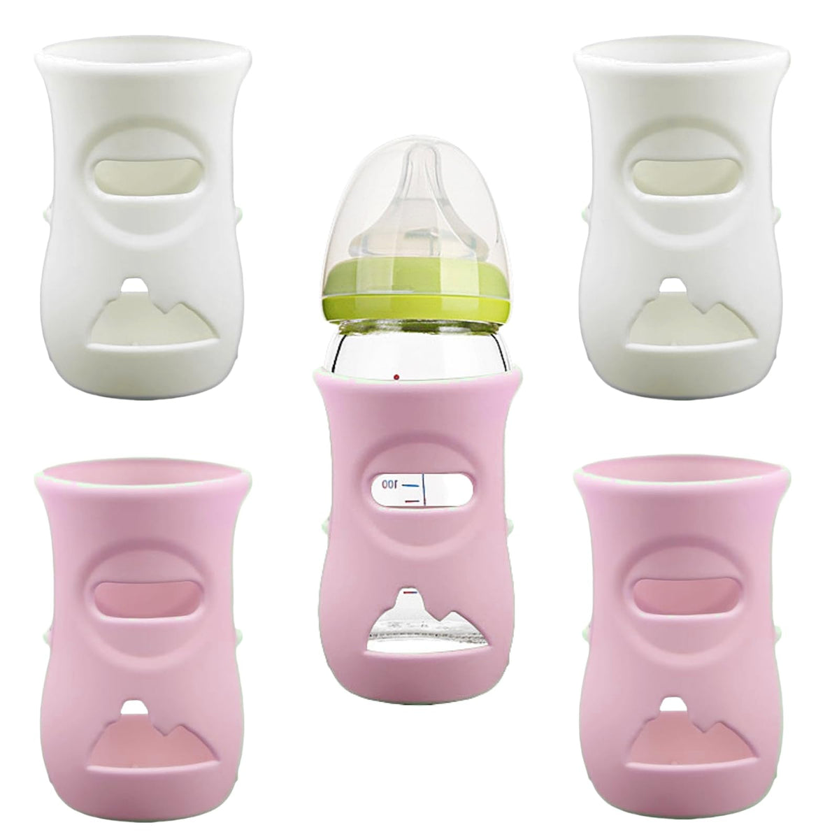 QinSuiKai silicone sleeves fit Avent natural bottles for safe compatibility.