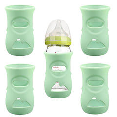 QinSuiKai silicone sleeves pack shot in green showing protective bottle covers