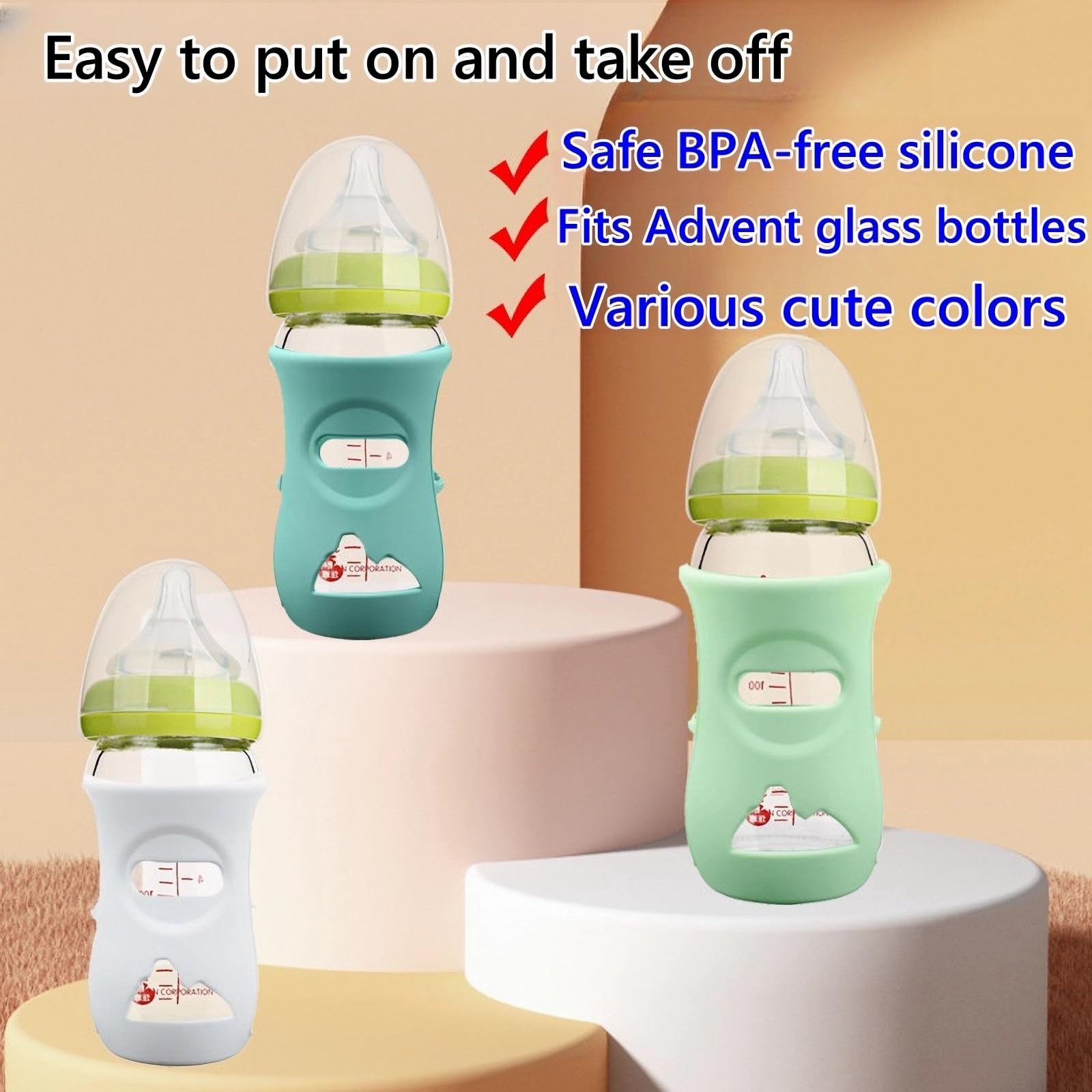 QinSuiKai silicone sleeve with dishwasher-safe design icon