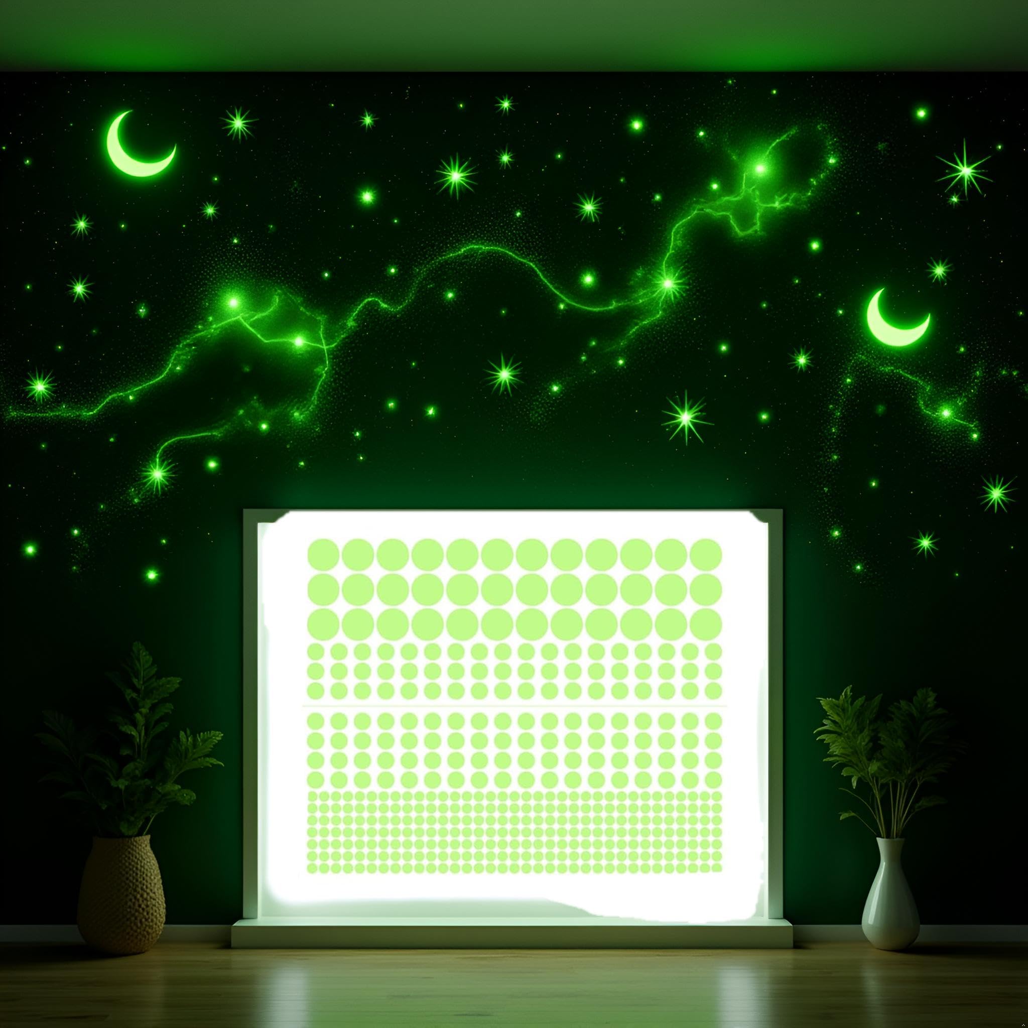 Qintreesify glow dots charge from light for long-lasting brightness