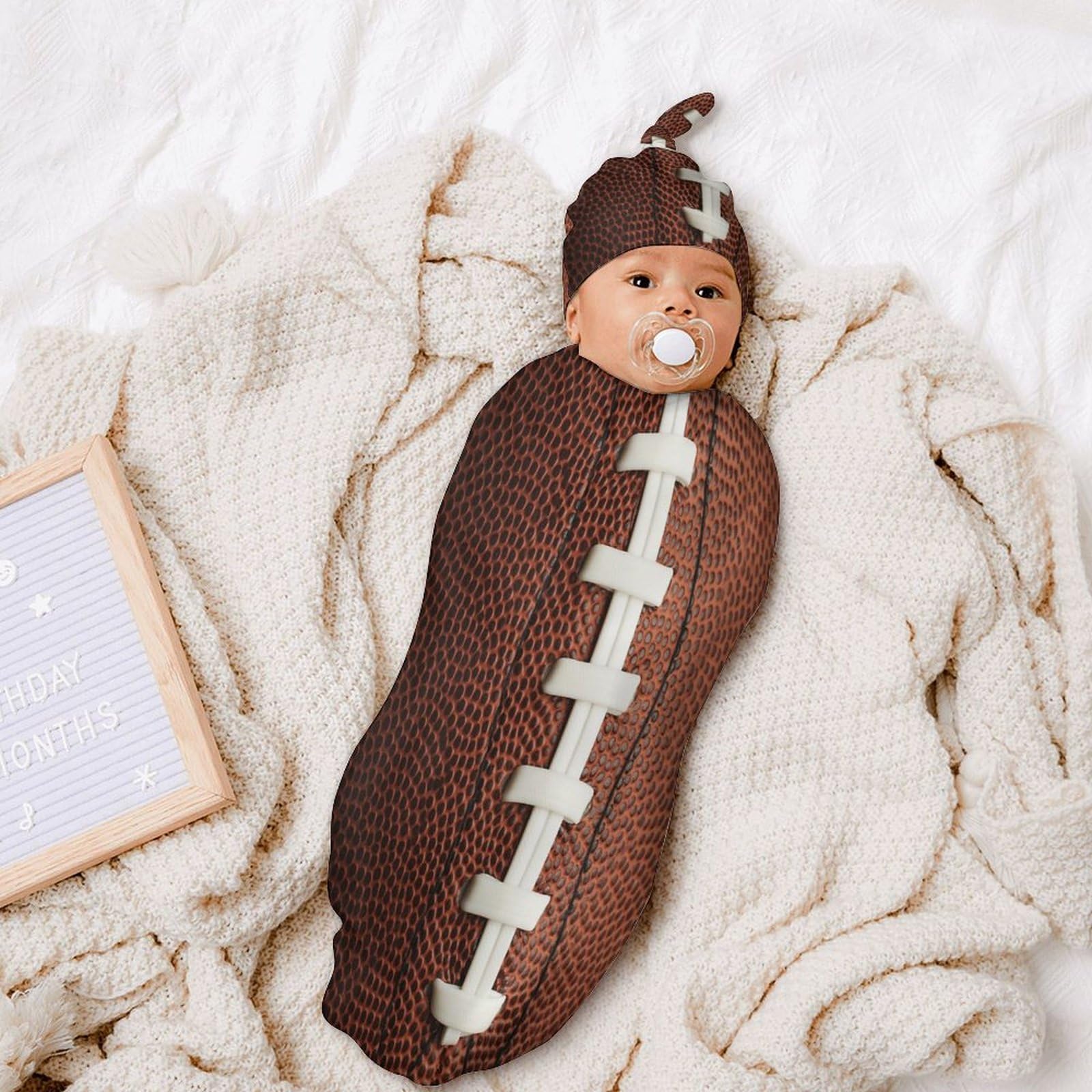 Qiohoey gift-ready swaddle set ideal for newborn photo shoots.