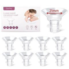 Qioihkp flange inserts 21mm closeup for soft, comfortable pumping