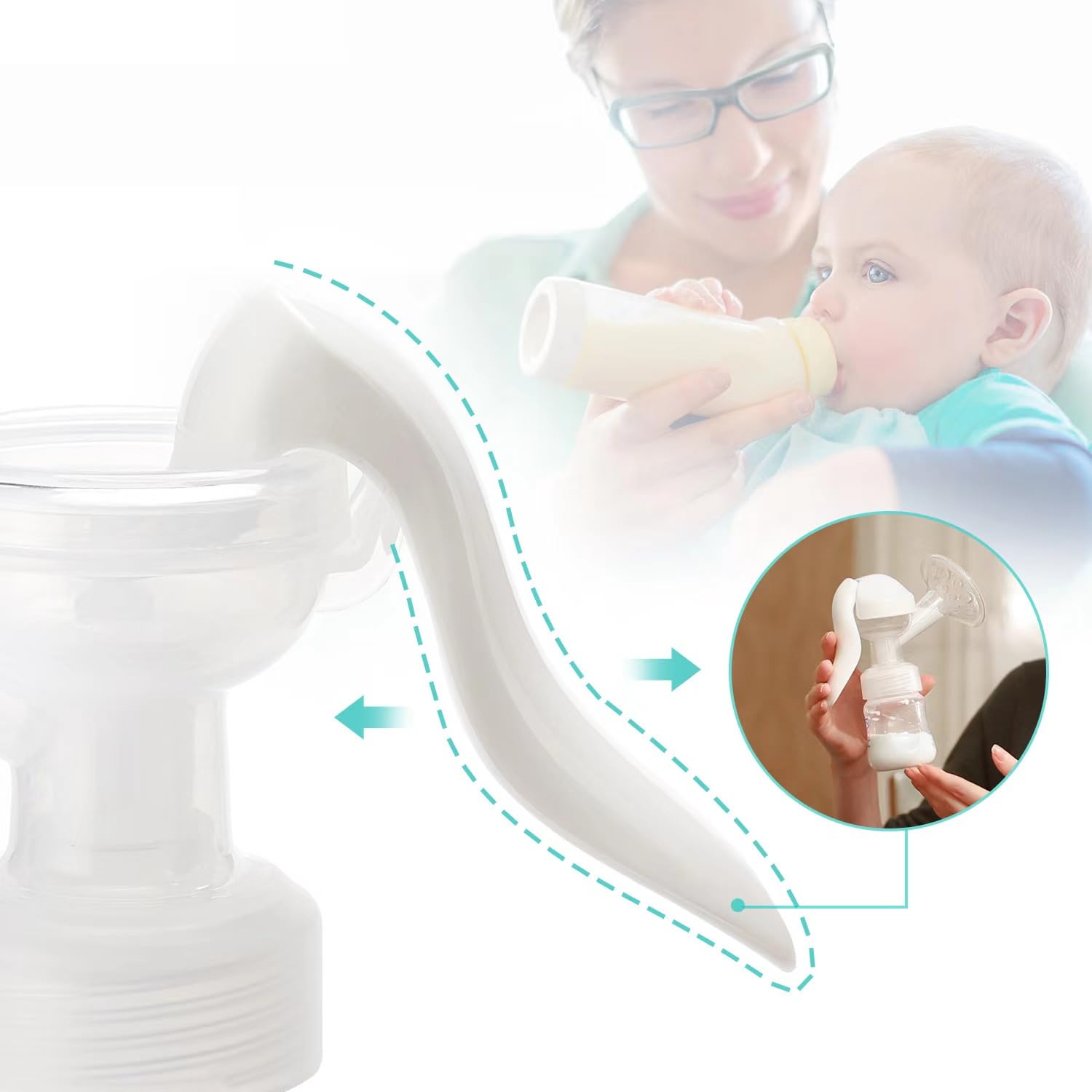 QISLOA BPA-free silicone breast pump for safe milk expression
