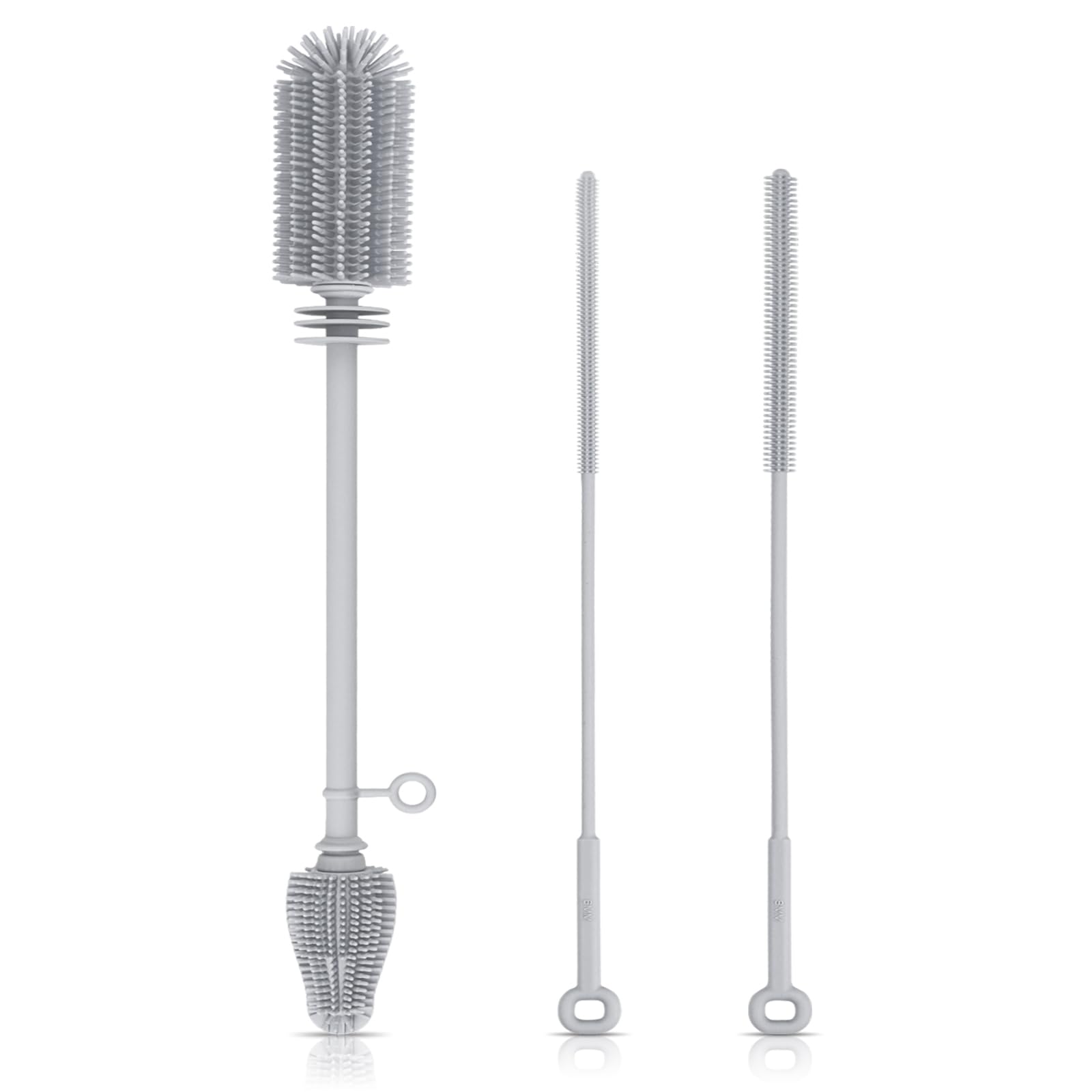 qiuxunies silicone bottle brush double-headed for thorough bottle and nipple cleaning