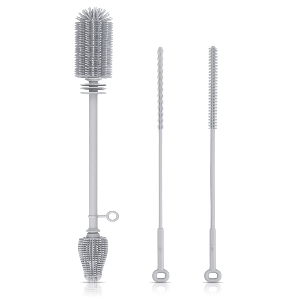 qiuxunies silicone bottle brush double-headed for thorough bottle and nipple cleaning