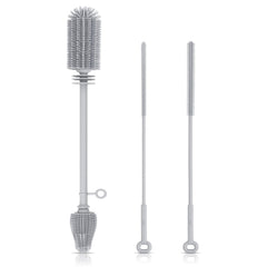 qiuxunies silicone bottle brush double-headed for thorough bottle and nipple cleaning
