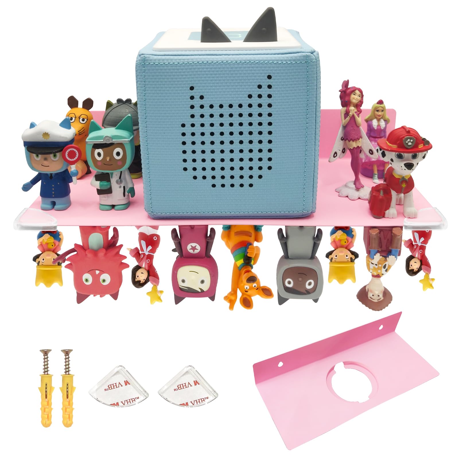 Qixiang CB Toniebox shelf pink wall-mount for organized toys display
